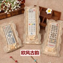 Lace remote control cover European-style TV air conditioning set-top box remote control cover dust cover fabric protective cover