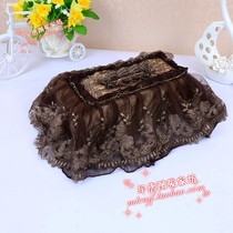   Bowen European-style lace fabric tissue box set Living room home car use paper box set paper pumping set Phoenix tail coffee
