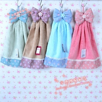  Home home-hanging hand towel thickened rag dish towel Kitchen absorbent towel non-lint hand towel