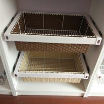 Wardrobe puller basket pull-out telescopic pants rack cabinet push-pull pants storage wardrobe basket draw cloakroom pants rack