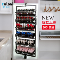 Vanke rotary shoe rack 360 degree push-pull stainless steel rotary shoe rack upgrade damping track to make up the difference