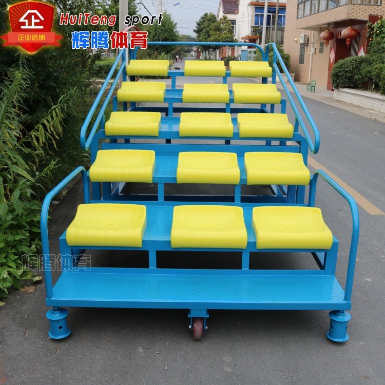 Track and field competition with mobile end referee table 15-seat telescopic runway timing table Referee stand