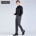 Quần xám chuyên nghiệp nam tự kinh doanh không sắt chính thức mặc thanh niên phù hợp với quần âu Hàn Quốc quần nam phù hợp với quần - Suit phù hợp