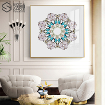 Butterfly Rear Modern Light Lavish Crystal Porcelain Painting Living-room Sofa Background Xuan Guan Decoration Painting Bedroom-Like Board Room Nordic Hanging Painting