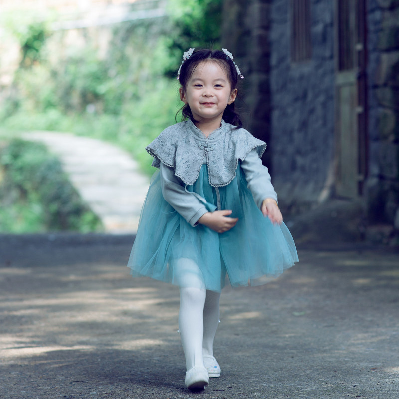 Children's Hanfu cheongsam women's autumn and winter baby one-year-old dress children's super fairy princess Chinese style skirt skirt Tang suit skirt