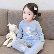 Childrens pajamas pure cotton baby air conditioning clothes girl fairy Aisha cute super cute long-sleeved girls home clothes set