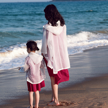 Baby sun protection clothing 2022 spring and summer new Chinese style cloak shawl UV protection parent-child mother-daughter coat