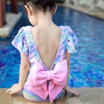 Childrens swimsuit long-sleeved beach swimsuit 2022 new baby girl swimsuit swim trunks girls princess one-piece swimsuit