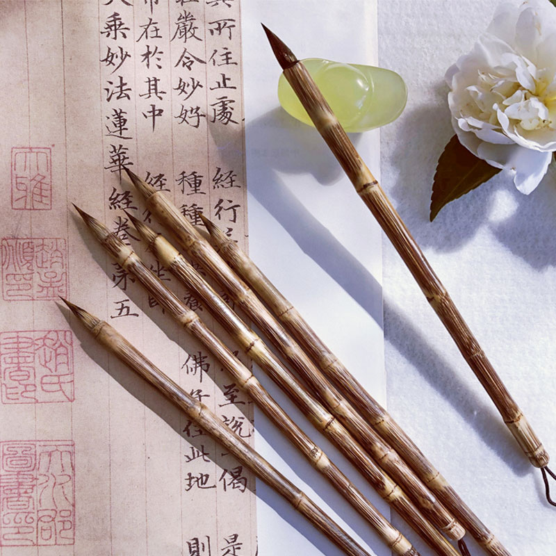 (Tian Chan) Hidden Mountain Refined Rabbit Minor Letter Brush Small Seal Copy by Wolf Minor and Minor Purple Minor Watercolor National Brush