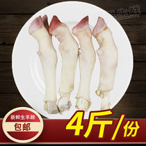  Guoguo Fresh fresh sheep hoof Raw sheep hoof sheeps feet farm sheep hoof with tendons and meat 4 kg pack