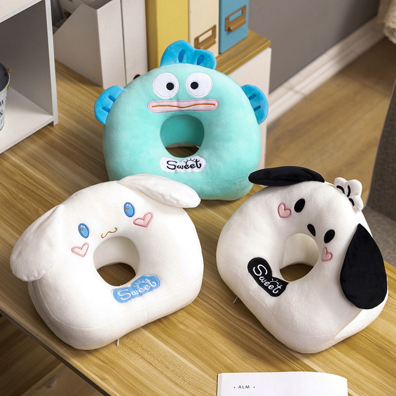 Cute Cartoon Ugly Fish Pacha Dog Nap Pillow Office Plush Ice Silk Double-Sided Sleeping Pillow Student Sleeping Artifact