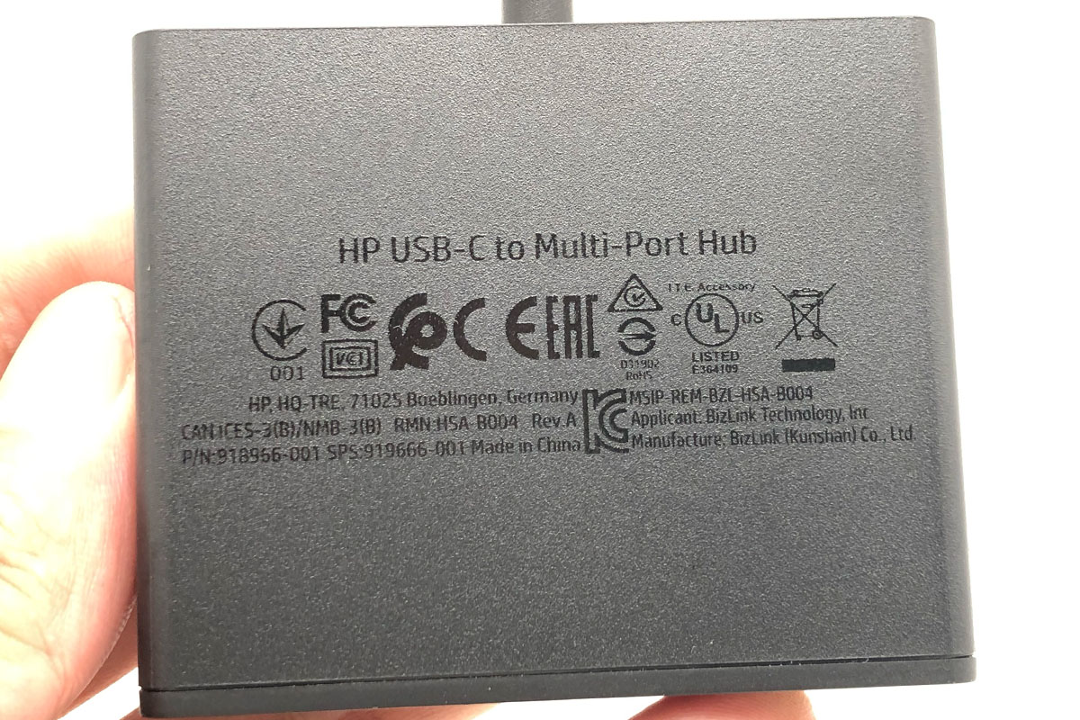 原装全新惠普HP USB-C to Multi-Port Hub 拆解报告USB-C多端口集线器外接HDMI USB-C USB3.0 1BG94AA 918965-001 919666-001