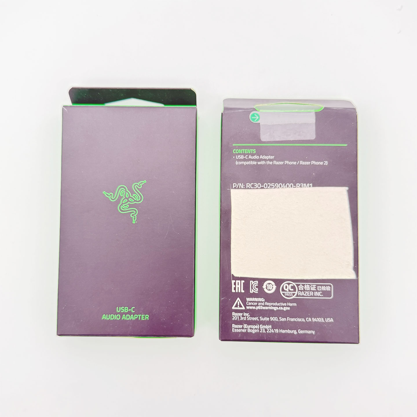 全新原装雷蛇Razer USB Type C Audio 3.5mm AUX Headphone Adapter Jack Cable2 RC30-025904 Cirrus logic CS42L42芯片Phone1 Phone2 Dongle THX认证手机小尾巴数字音频转换器 DAC转换头-3Cgeek,只卖正品 收售工厂呆滞库存尾单 全新原装雷蛇Razer USB Type C Audio 3.5mm AUX Headphone Adapter Jack Cable2 RC30-025904 Cirrus logic CS42L42芯片Phone1 Phone2 Dongle THX认证手机小尾巴数字音频转换器 DAC转换头