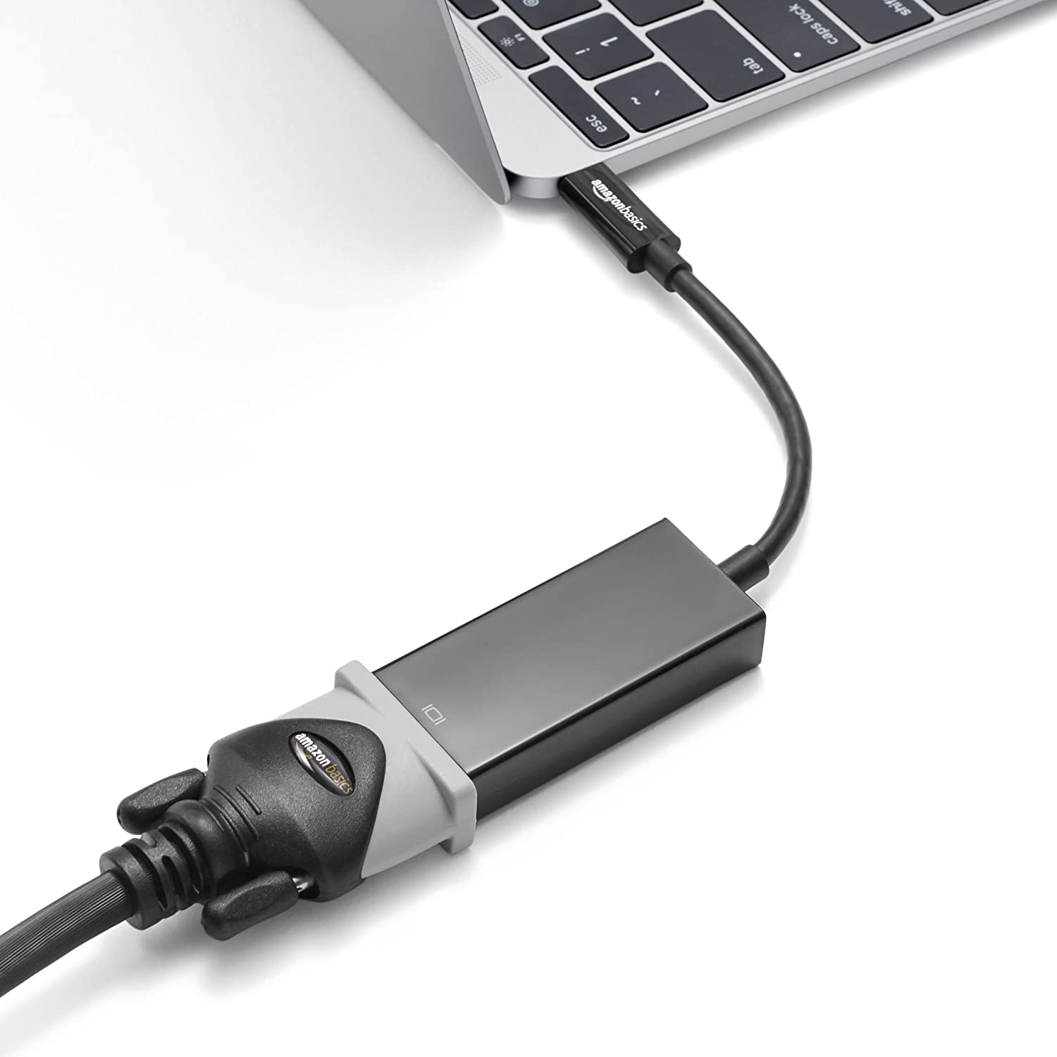 ASUS华硕AmazonBasics USB 3.1 Type-C 转 VGA 显示器适配器 转接线头