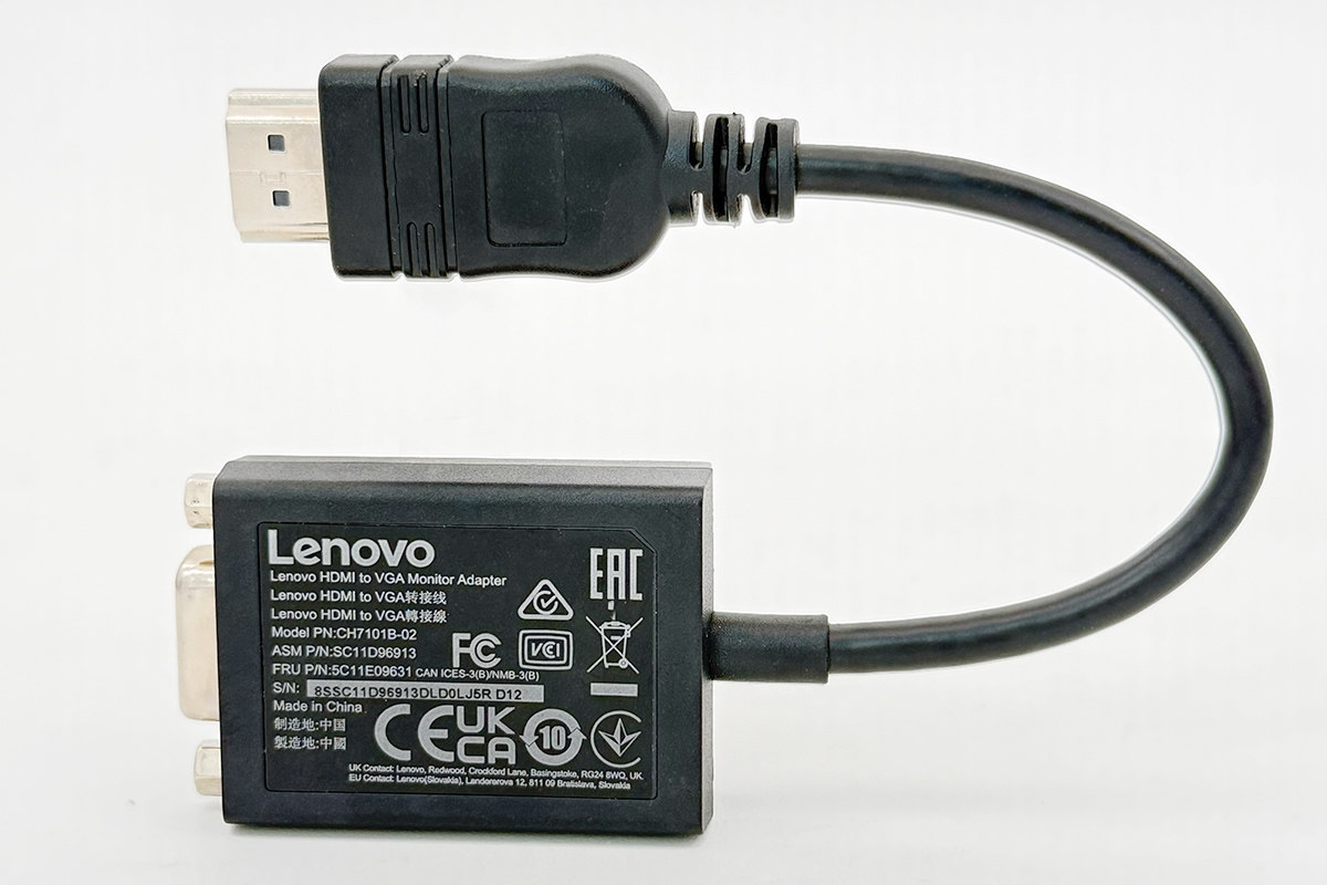 联想Lenovo HDMI转VGA转接线SC11D96913 5C11E09631 HDMI to VGA Adapter Cable 1080P高清显示转换器4X91K06464 03X7583 03X7277 03X6574