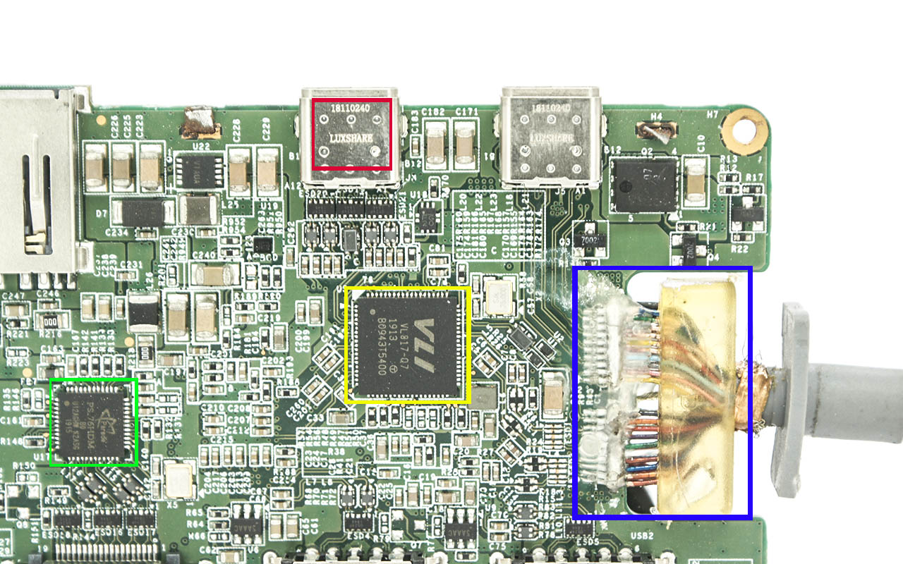 美国影雅Insignia 8合一双type c 雷电3拓展坞拆解5K 40Gbps 8-Port Type c Hub for MacBook Pro Air M1 兼容联想小新 Pro Yoga14s DELL ASUS HP