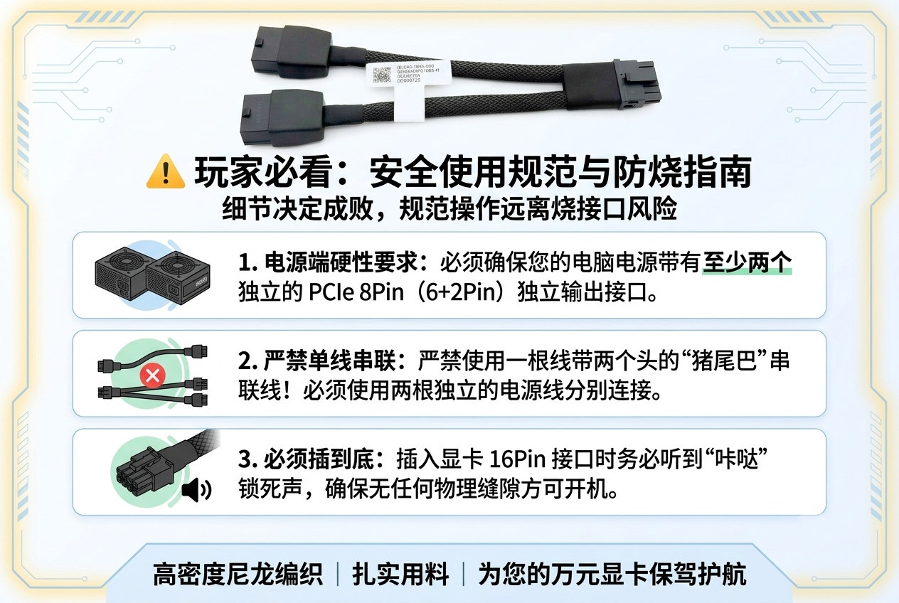 暴力拆解16Pin显卡转接线2x8Pin转16pin 12VHPWR供电线 NVIDIA英伟达030-1633-000 5.0连接线 RTX 4090/4080供电安全防烧指南-3Cgeek,只卖正品 收售工厂呆滞库存尾单 暴力拆解16Pin显卡转接线2x8Pin转16pin 12VHPWR供电线 NVIDIA英伟达030-1633-000 5.0连接线 RTX 4090/4080供电安全防烧指南