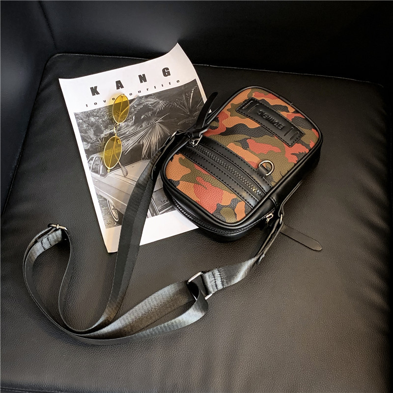 Camouflak Mobile Phone Bag Satchel Chest Bag Casual Cross Bunk Wave Men Bag Sports Single Shoulder Bag Business Post-Shoulder Bag Han Edition Men's Bag