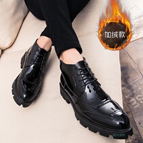 Autumn Winter Mens Boots High Bunch Male Trend Retro Martin Boots Heightening Ingren Casual Short Boots Chelsea Boots