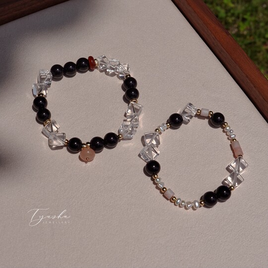 TYUSHA original crystal agate pearl beaded bracelet