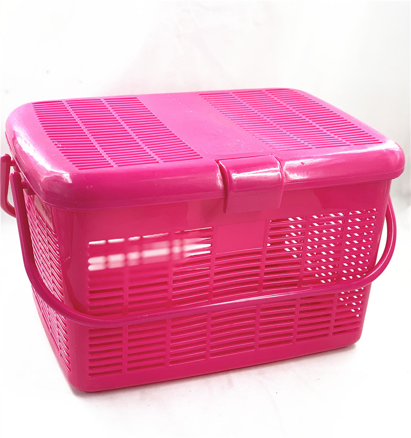 2XMultiduty Plastic Pets Basket Picnic Basket Storage Box & Lid and