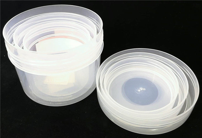 3 set Plastic Round Screw Top Lid Stackable Food Storage Container eBay