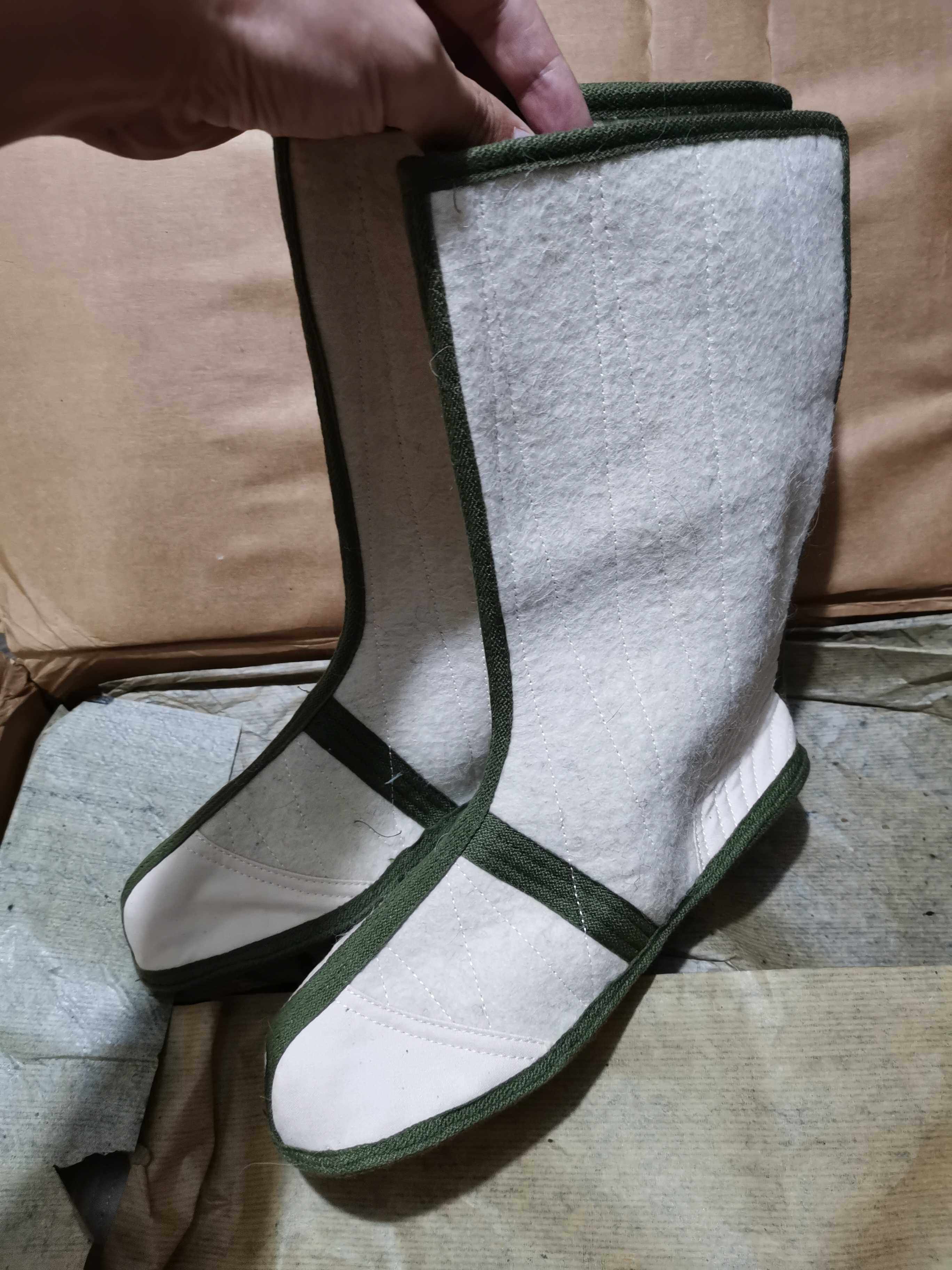 Produced in 1998 wool felt socks to keep warm