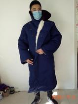 78 Winter Chill Area Sea Blue Comb Bronzed Wool Coat Leather Hair Blue Leather Big Coat