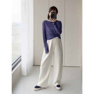 Anna's Versatile Pear-Shaped Body Slimming Elastic Waist Straight-Leg Casual Versatile Sweatpants