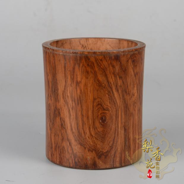 時代物 清中期 筆筒 黄花梨筆入れ 文房用具 清代黄花梨笔筒古玩文玩黄花梨木笔筒文房收藏古董老物件真品摆件