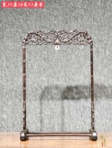 Collection•Old rosewood {pen holder} study room elegant carved bamboo leaves and bamboo joints shelf antique miscellaneous items