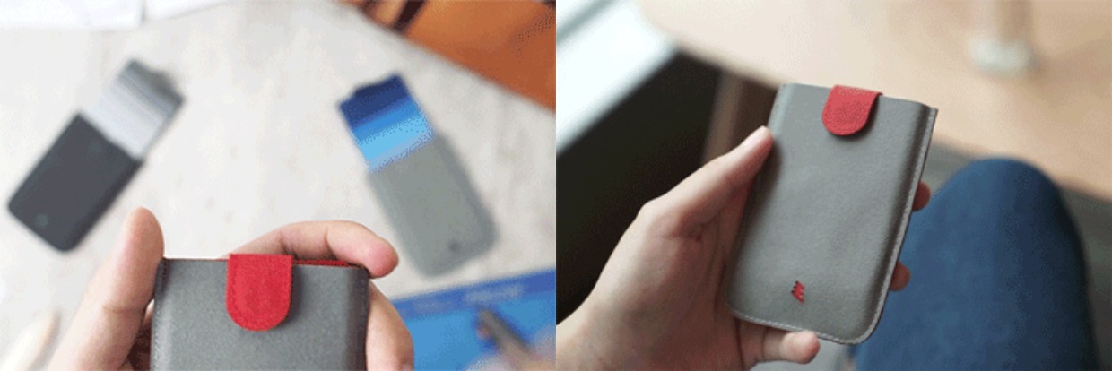 Gói thẻ đa lớp DAXv2 kéo mini ví thông minh siêu mỏng đa thẻ túi nam nữ mang theo gói danh thiếp ví tiền nữ