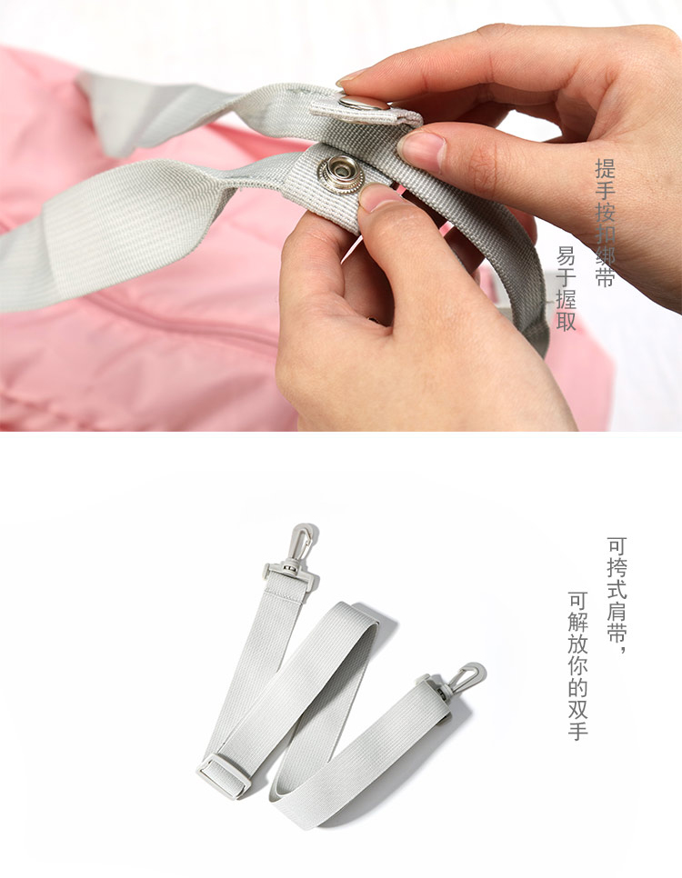 Gấp túi du lịch hành lý nữ có thể treo xe đẩy túi ánh sáng giản dị quần áo thể dục túi vai nữ túi vali vuông