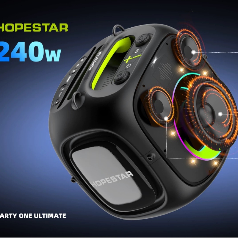 Huada Party One Ultimate 240W High-Power Outdoor Karaoke Dual-Driver Subwoofer Bluetooth Speaker Huada Party One Ultimate 240W High-Power Outdoor Karaoke Dual-Driver Subwoofer Bluetooth Speaker