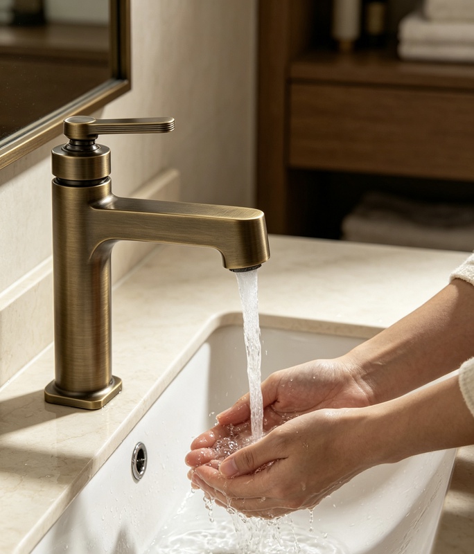 European-Style Retro Faucet, Antique Bronze Washbasin Faucet, Antique Washbasin Faucet