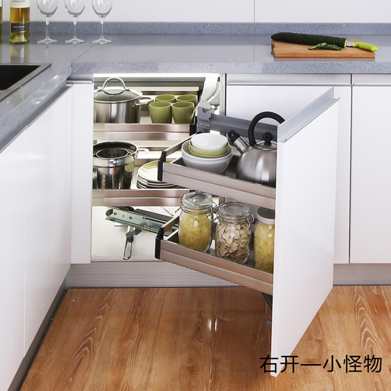 ? Car parts home decoration main material stainless steel monster corner damping linkage storage basket opener popularity