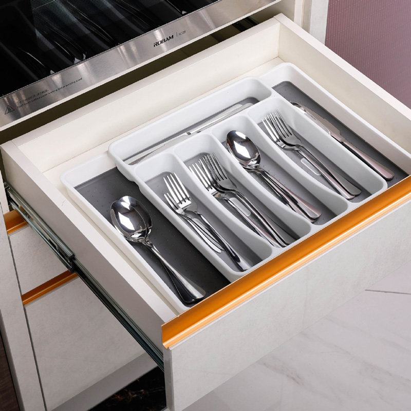 Drawer divider knife fork plastic cookware integral cupboard finishing box combined containing cutlery chopsticks spoon containing box