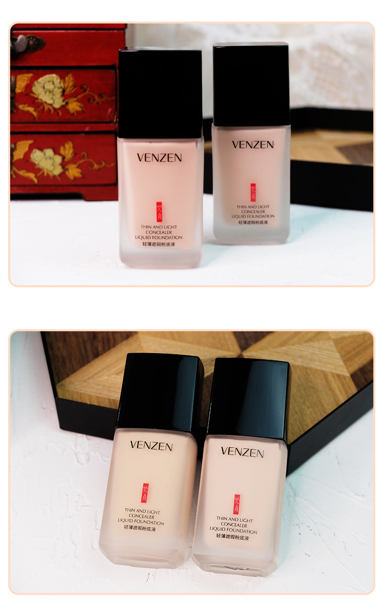 Fanzhen Kem nền che khuyết điểm dạng lỏng Kem nền dưỡng ẩm kéo dài kiểm soát dầu Bộ trang điểm Da khô Loại da hỗn hợp Da dầu Sinh viên ngang bằng nền collagen