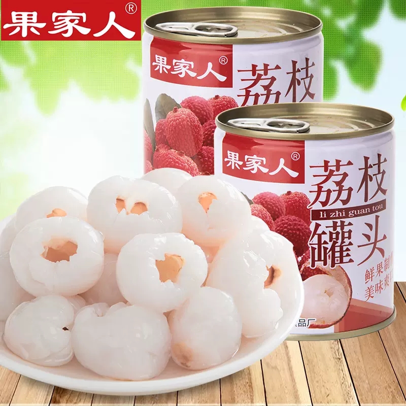 【果家人】糖水荔枝罐头