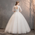 Váy cưới 2020 mới Hepburn đơn giản một từ dài tay công chúa chương trình đám cưới cô dâu mỏng nhẹ chiếc váy 