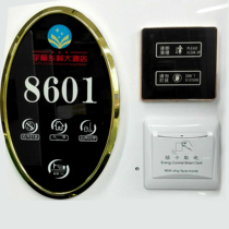 Guest House Hotel Electronic Door Display Touch Doorbell Room status LED Luminous Door Card Text Free design