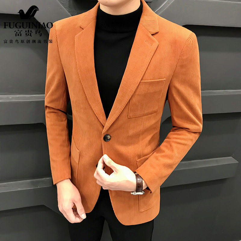 Rich Bird Autumn Winter New Casual Suit Jacket Men's Korean Version Tide Slim Slim Handsome Small Suit Jacket Business