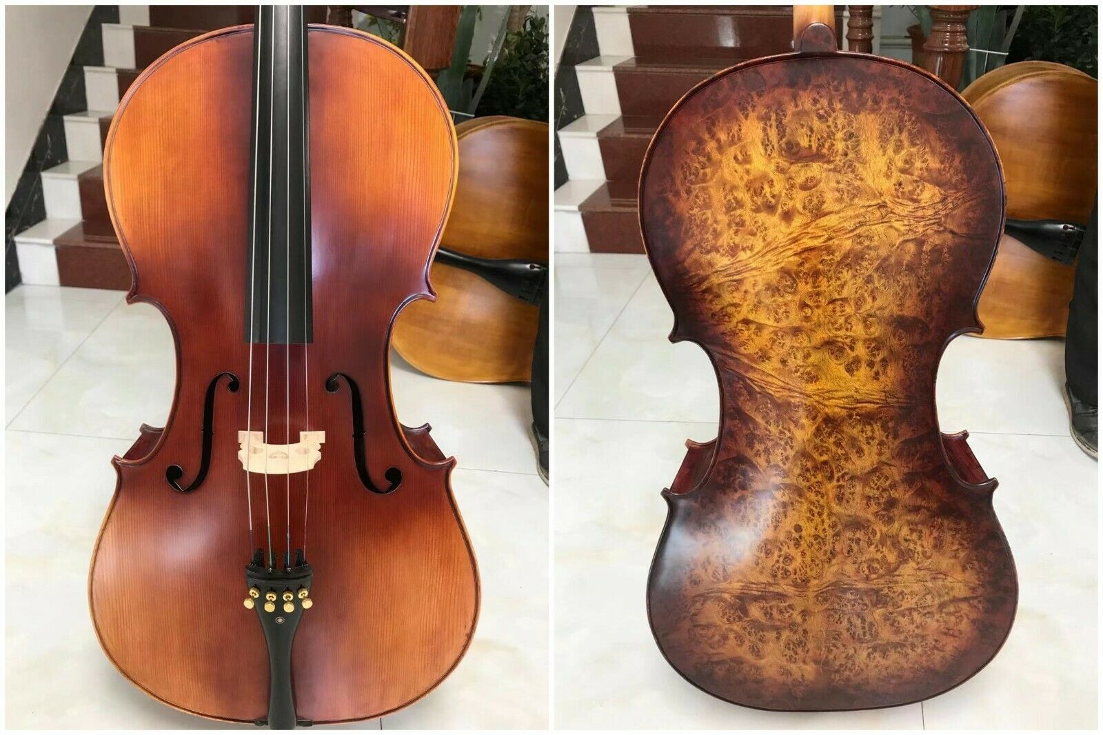 Brisk Hedoner Cello Cello Eye Maple Wood Whole Board Craft Playing Grade test cello 4 4