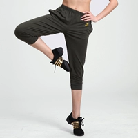 Укороченные брюки из муслина армейского зеленого цвета