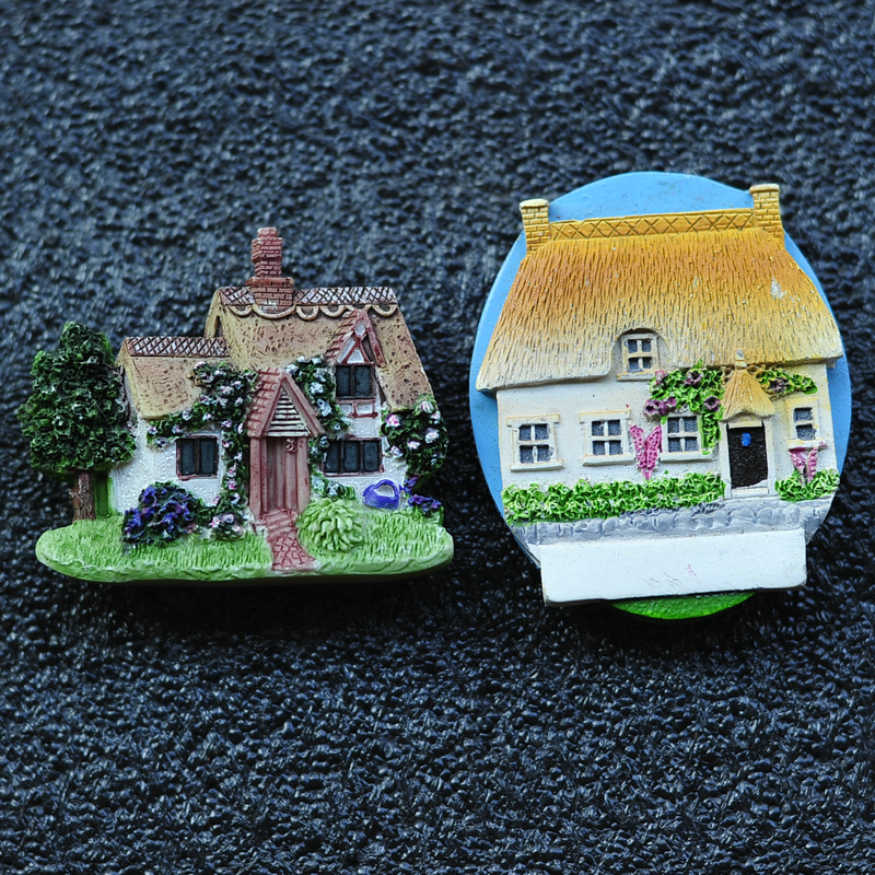 World Commemorative Resin Refrigerator Stickers Russia Egypt Spain Italy UK Scenic Seaside City Orphans