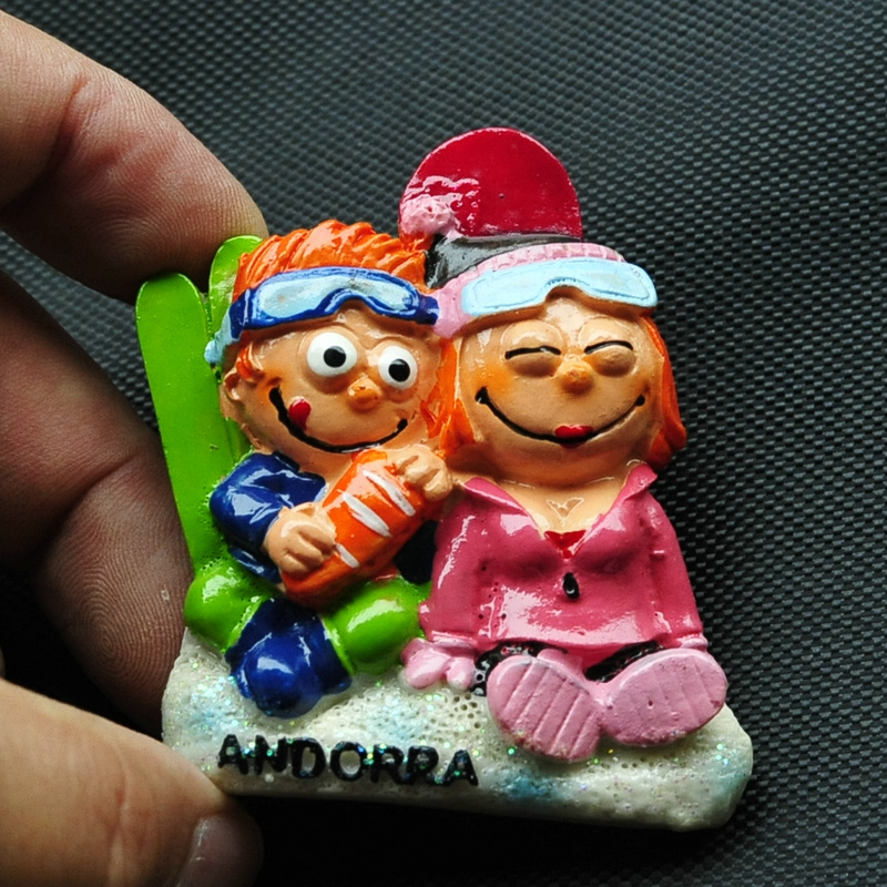 Dingdangtang resin creative refrigerator stickers magnet storage small European country Andorra Switzerland magnetic excellent NEW