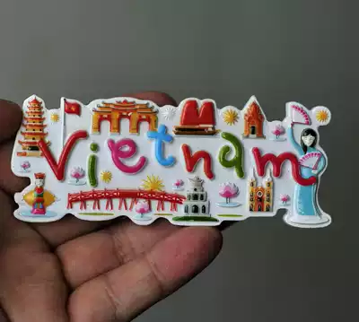 Vietnam original single world tourism commemorative resin refrigerator sticker creative collection-level recommendation Panoramic view of Ho Chi Minh City