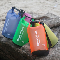 Beach waterproof bucket bag PVC waterproof bag Translucent drifting bag Single shoulder swimming bag Outdoor snorkeling sports bag