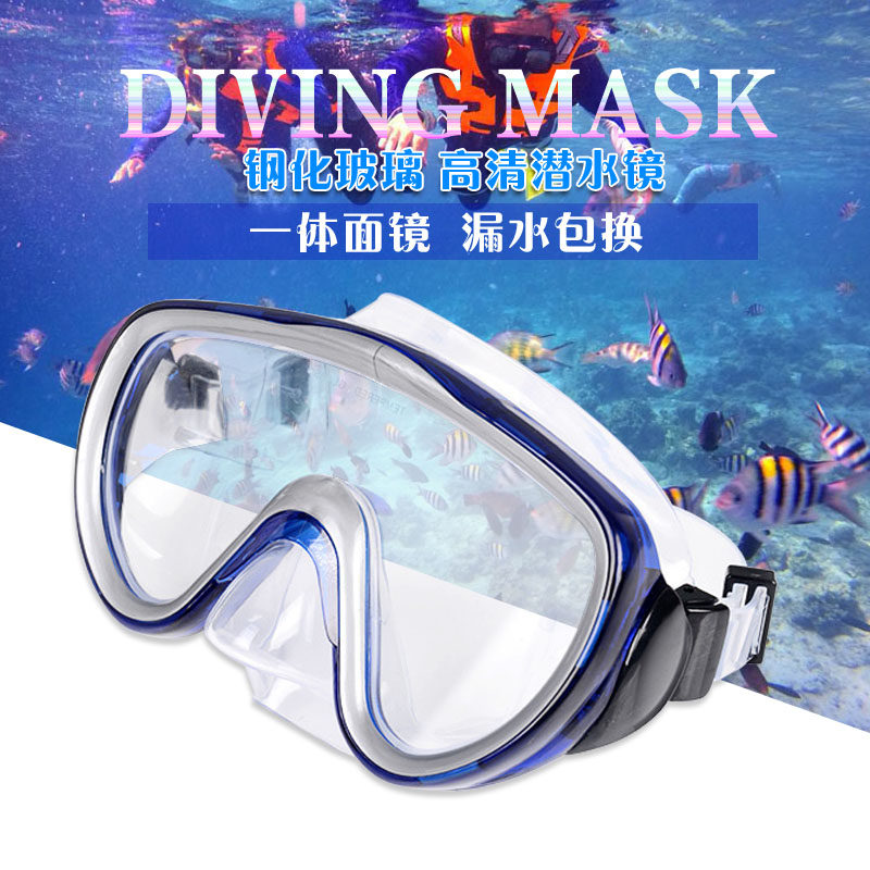 Adult Dive Equipment for Men and Women General Large Screen Glass Mask Snorkeglasses Swimming Dive Mirror