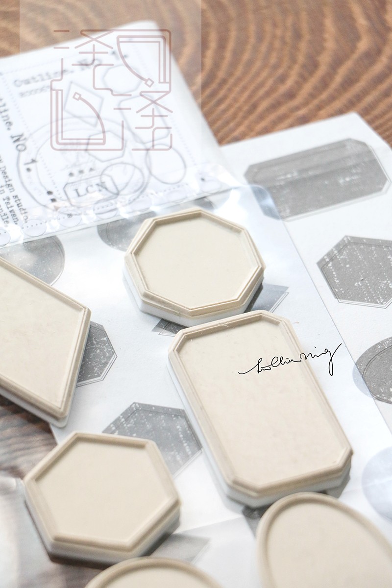 Taiwan - Ji New Label Bound Seal Outer Frame Background Background Cluster Background Block